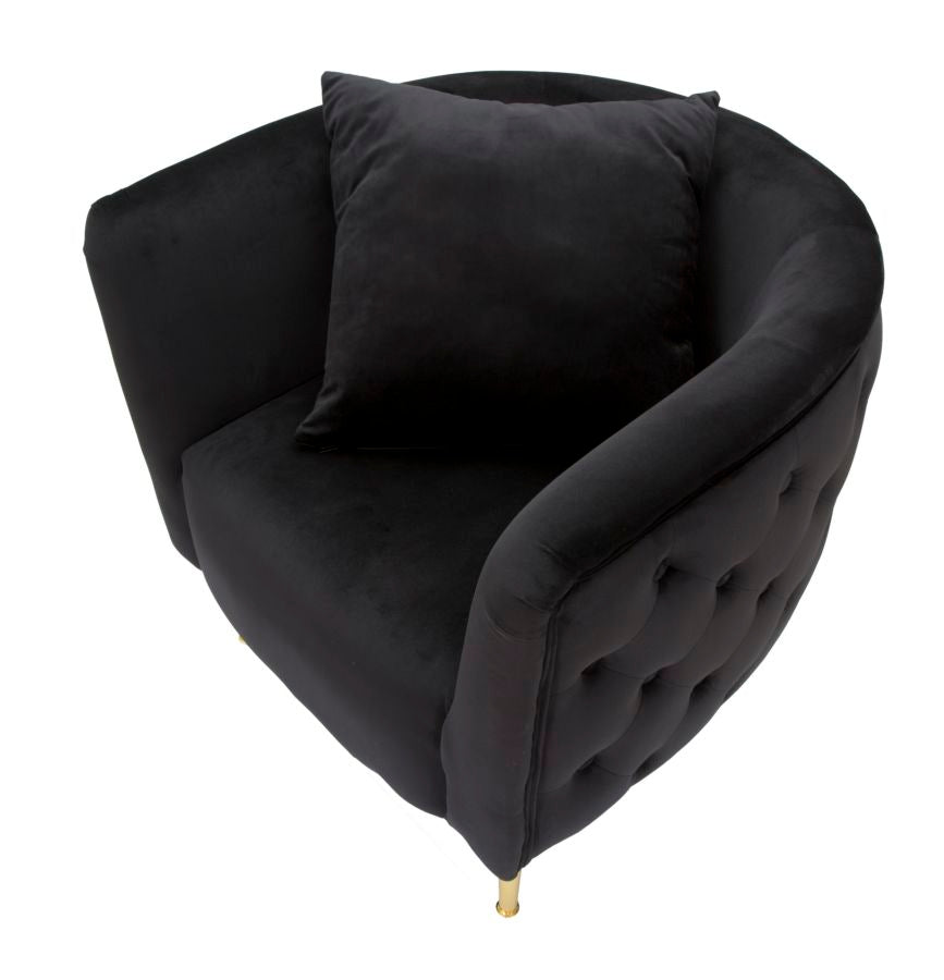 Fauteuil Bucarest Zwart 71x76x74 cm