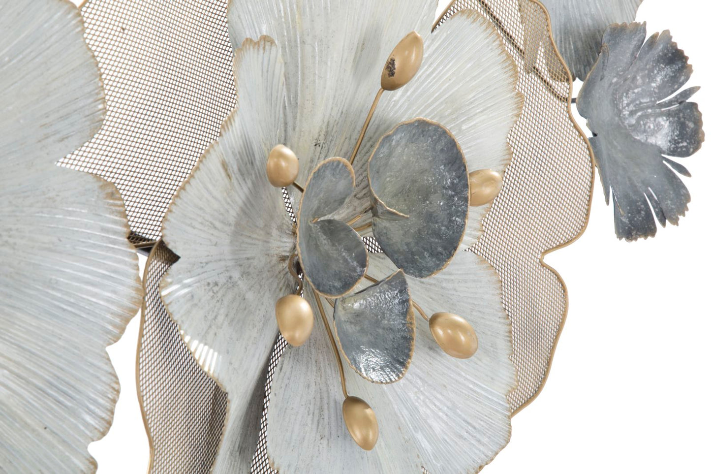 Ijzeren Wandpaneel Bloemen Glam 60x119x8 cm