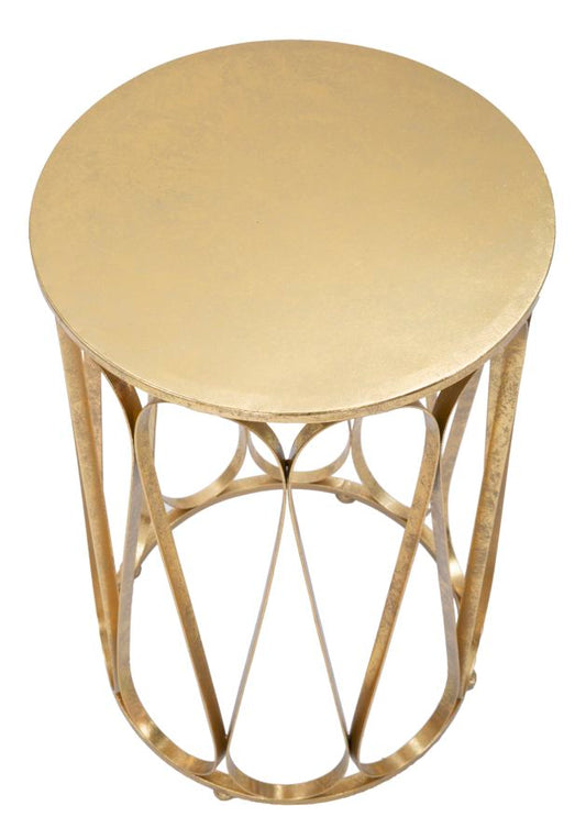 Ronde Bijzettafel Venice Goud 58x37x37 cm