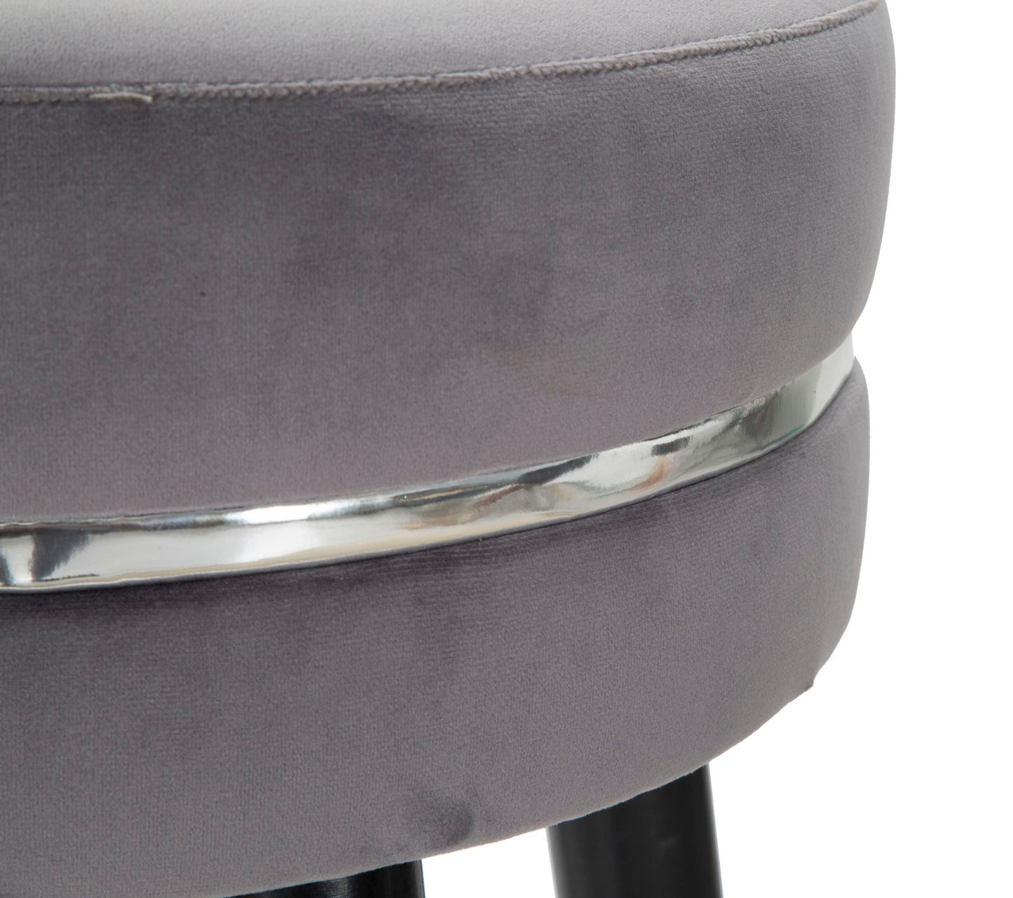 Barkruk Paris Grijs/Zilver 74x35x35 cm