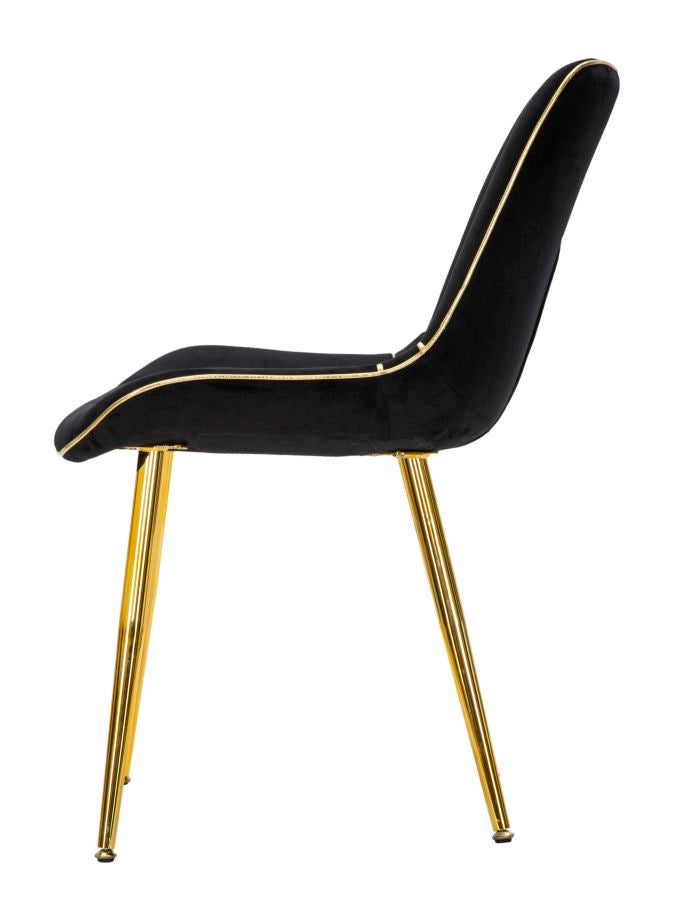 Stoel Paris Zwart/Goud Set 2 Stuks 79x51x59 cm