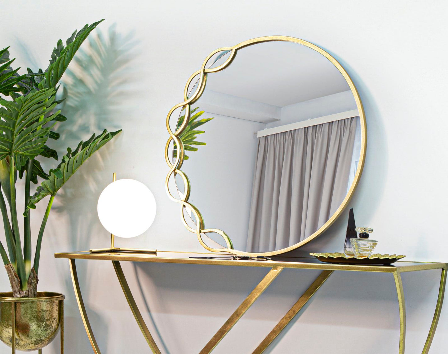 Ronde Wandspiegel Eleonor Goud 72x73.5x2 cm