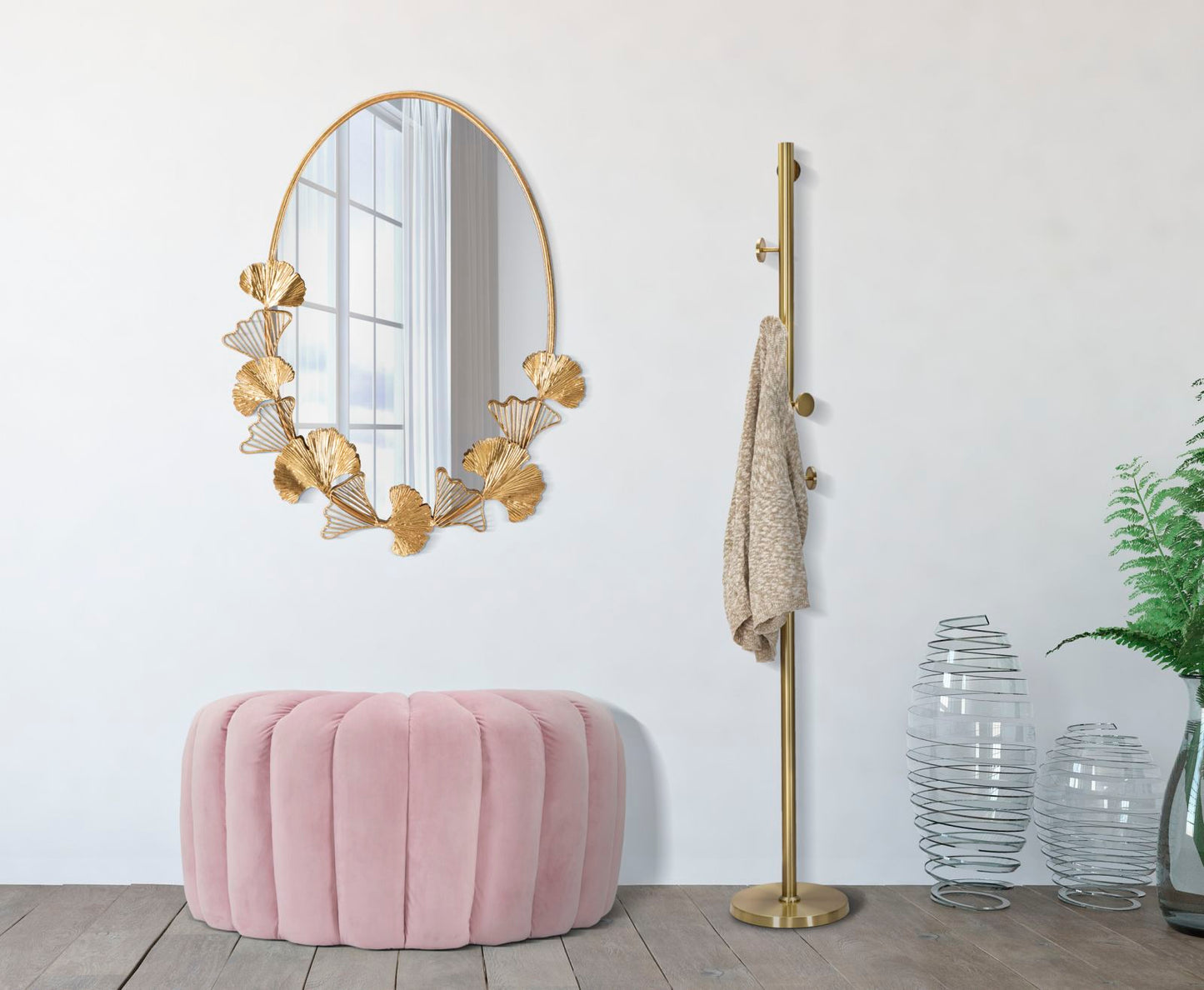 Wandspiegel Bladeren Glam Goud 78x61.5x3 cm