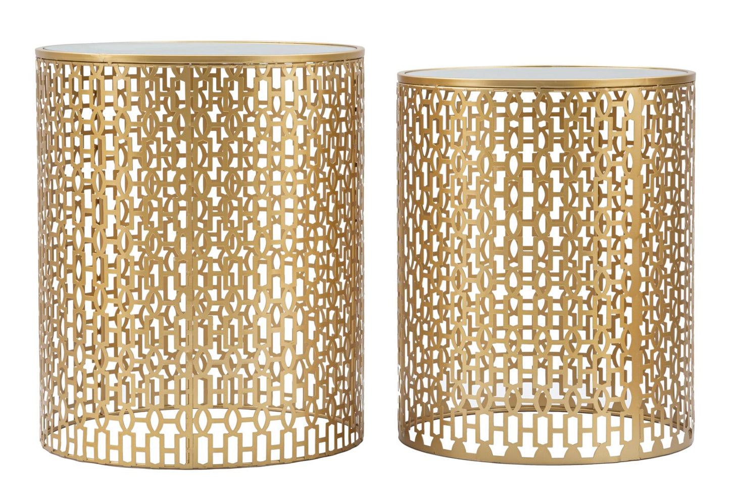 Bijzettafel Set Oblin Goud - 2 Stuks