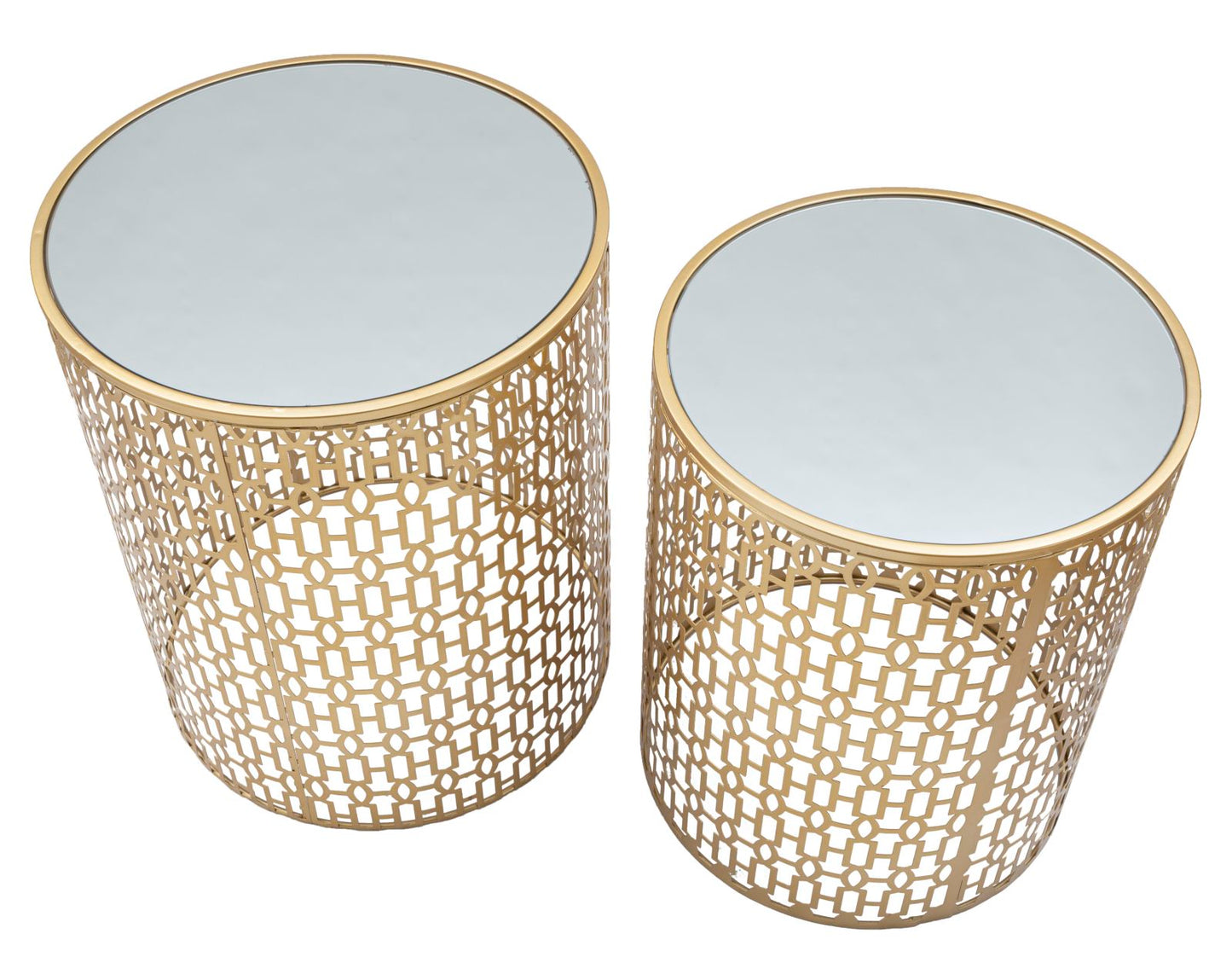 Bijzettafel Set Oblin Goud - 2 Stuks