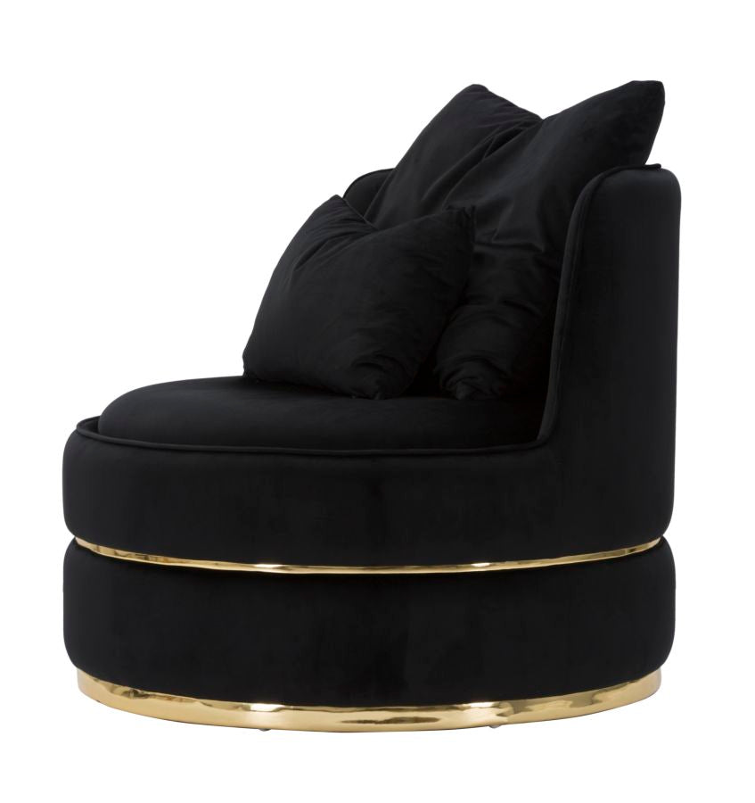 Fauteuil Paris Space Nero/Gold 72x84x84 cm