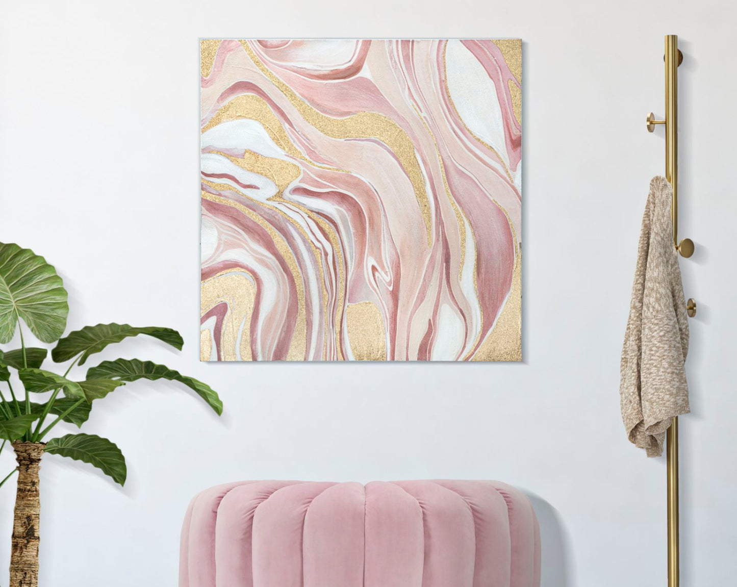 Wandschilderij Pinkly 80x80x2.8 cm