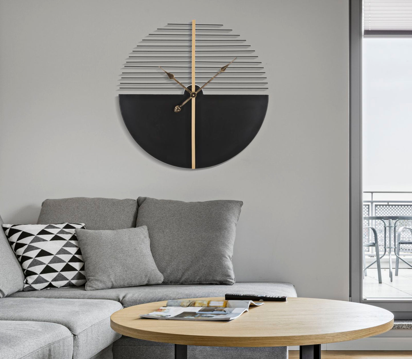 Wandklok Glam Stick 60x60x4.5 cm
