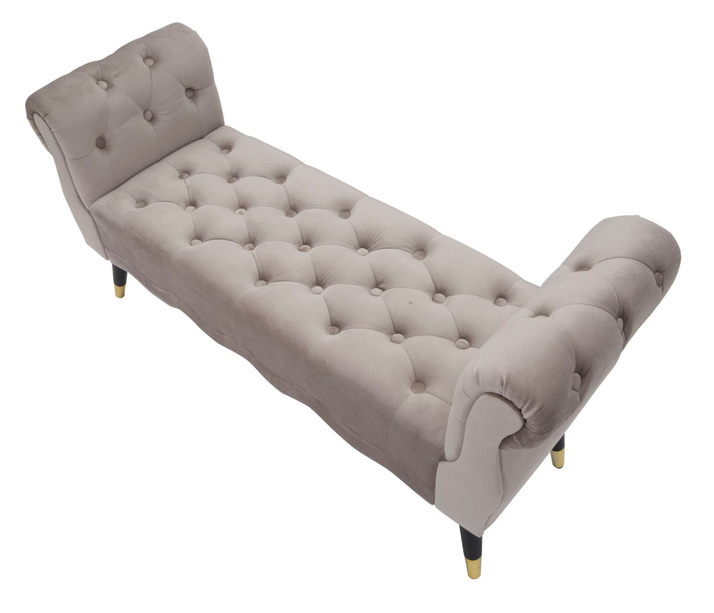 Zitbank Paris Grigia Gold 60x120x40 cm