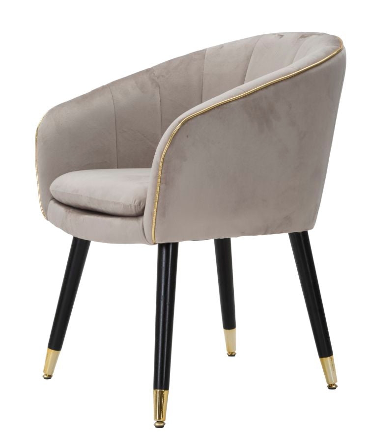 Fauteuil Paris Grijs/Goud 78x62x58 cm