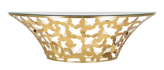 Wandconsole Vlinders Goud 37.2x120x40.5 cm