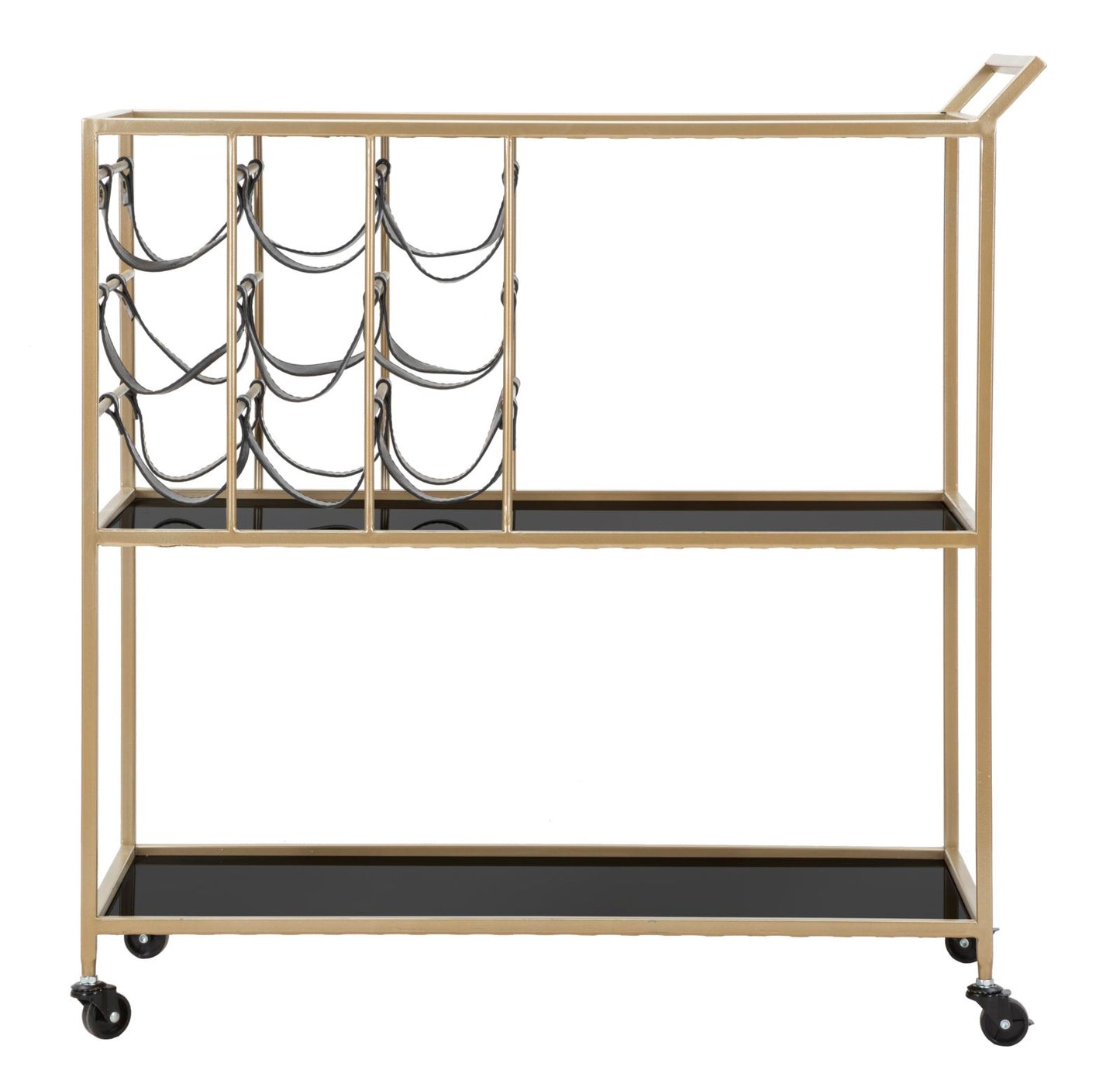 Serveerwagen Glam String Met Spiegelglas 82x79x39.5 cm