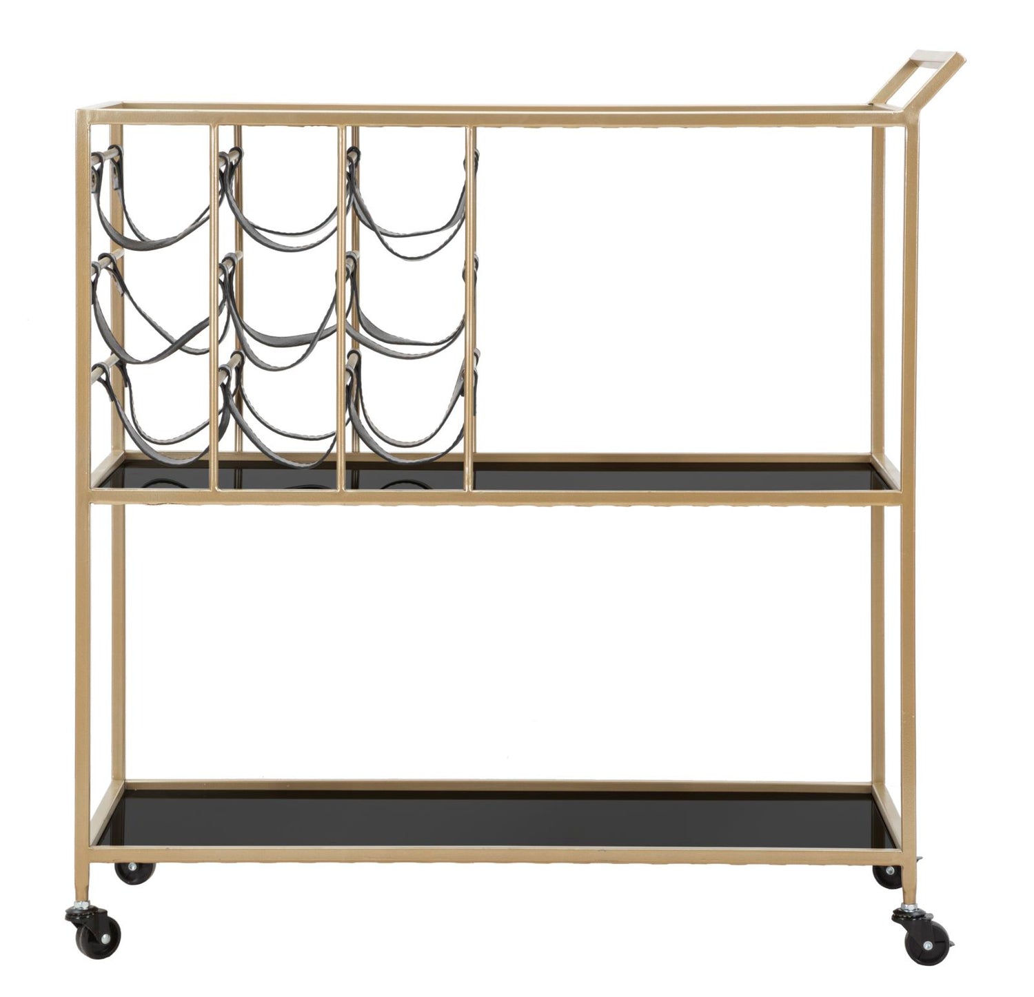 Serveerwagen Glam String Met Spiegelglas 82x79x39.5 cm