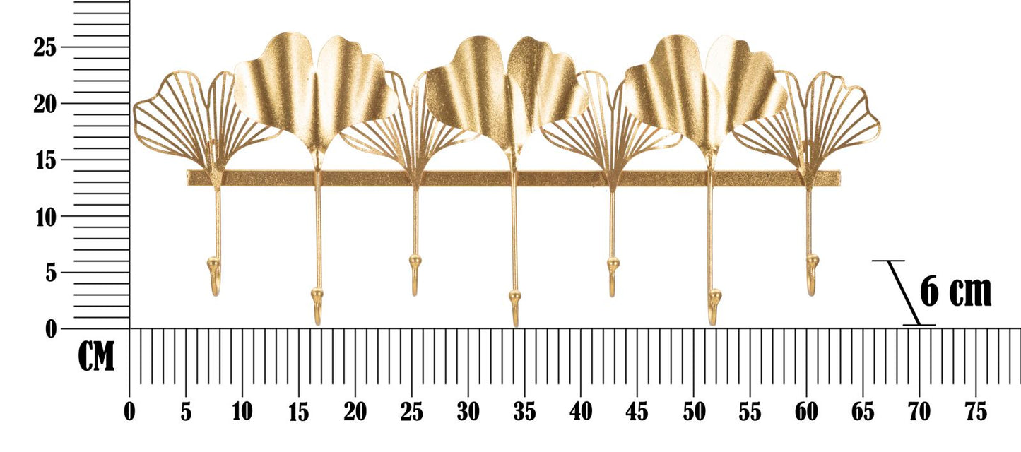 Wandhaak 7 Bladeren Glam 26.3x66.2x6 cm