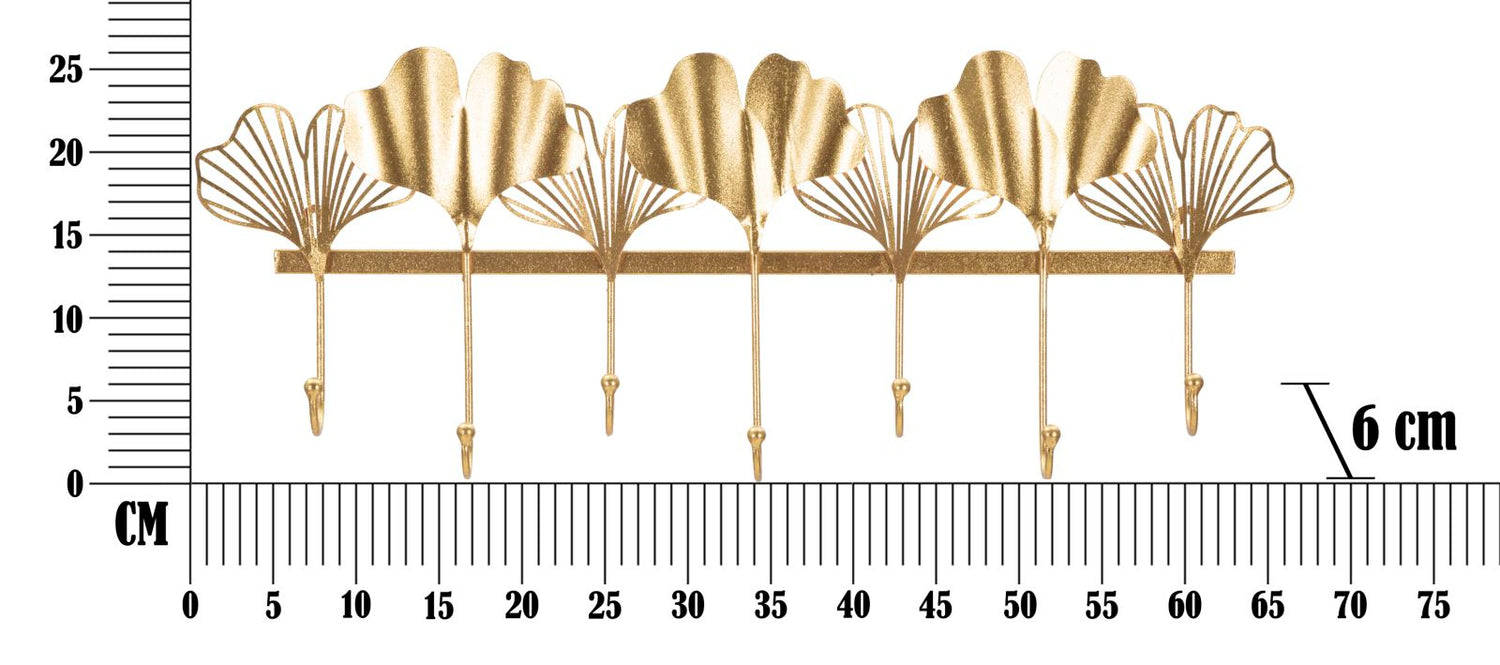 Wandhaak 7 Bladeren Glam 26.3x66.2x6 cm