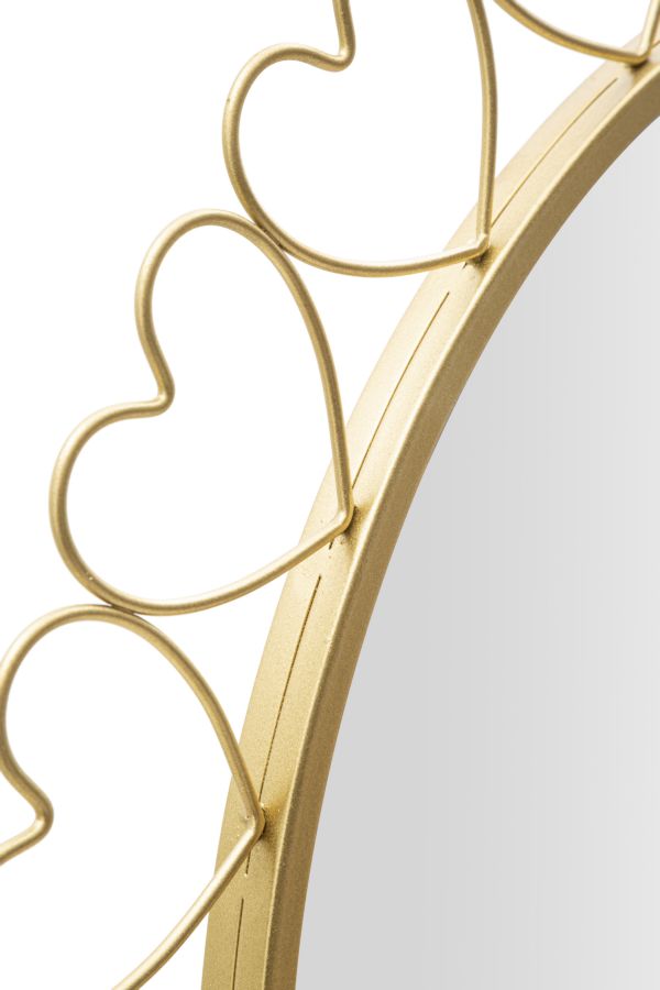 Wandspiegel Harten Goud 80x80x2.5 cm