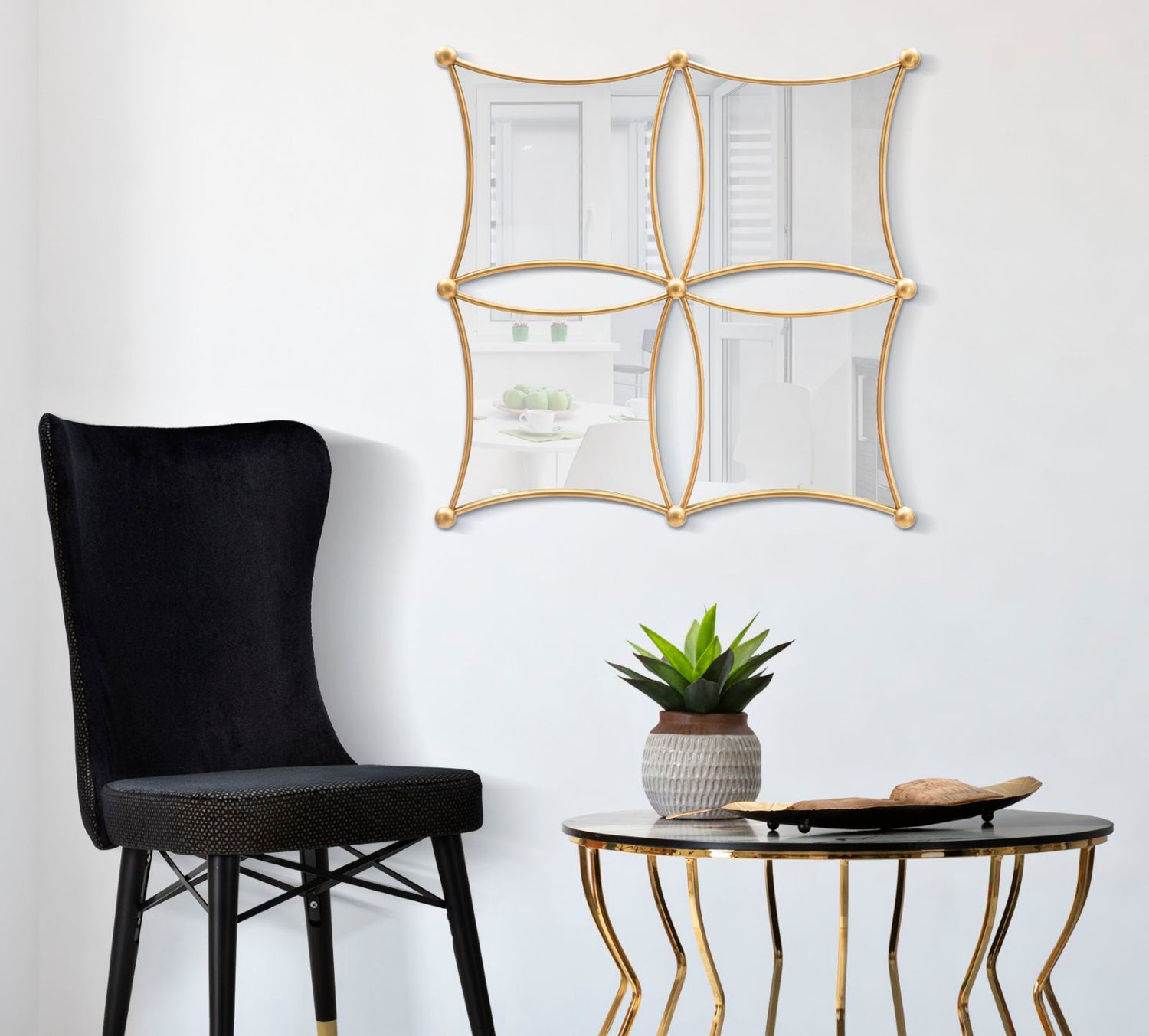 Wandspiegel Jalo Glam 68x68x3.5 cm