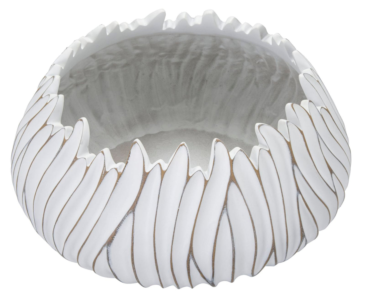 Gaspeau Polyresin Cachepot Wit 20x40x40 cm