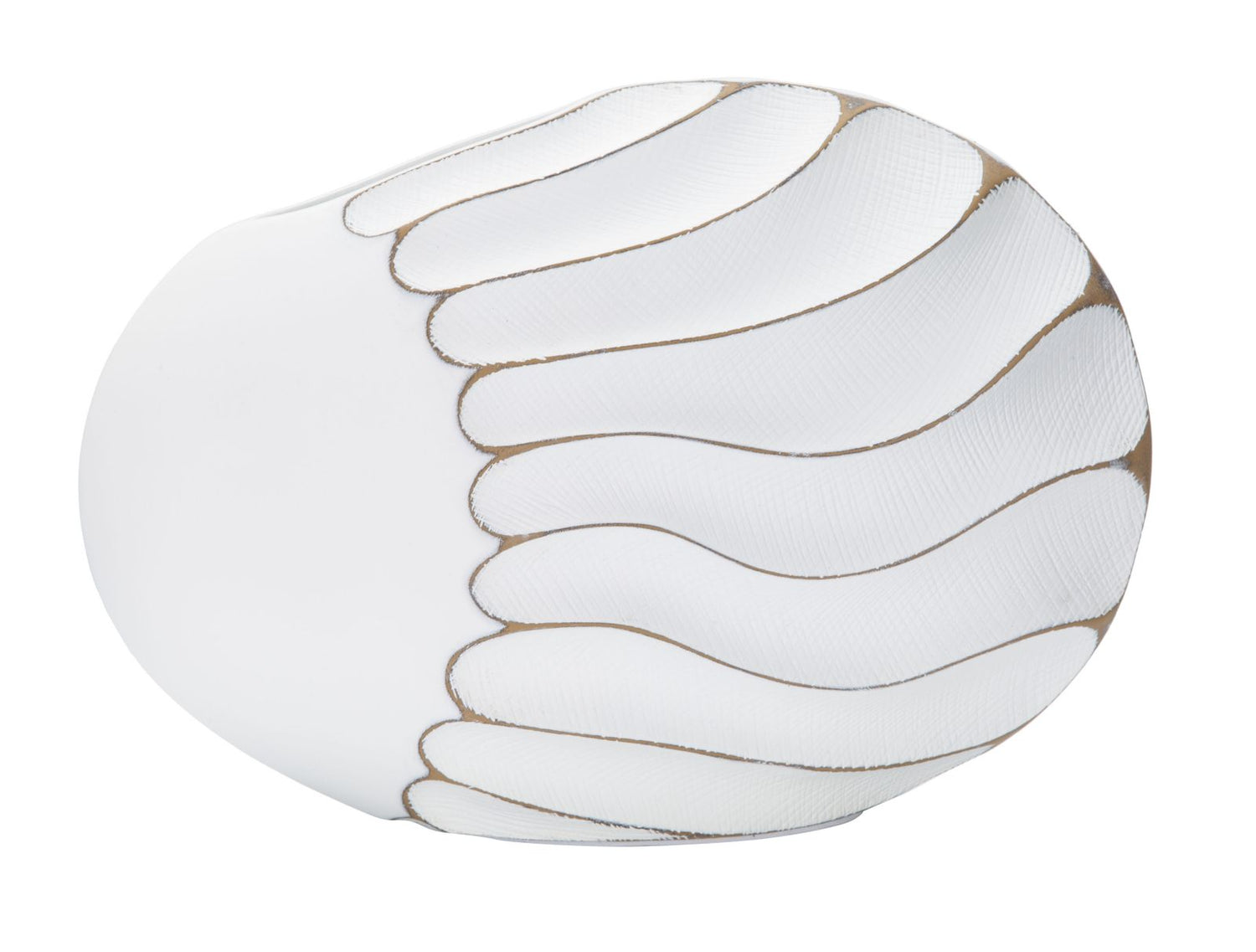 Decoratieve Vaas Polyresin Lijnen 24.5x34x11.5 cm
