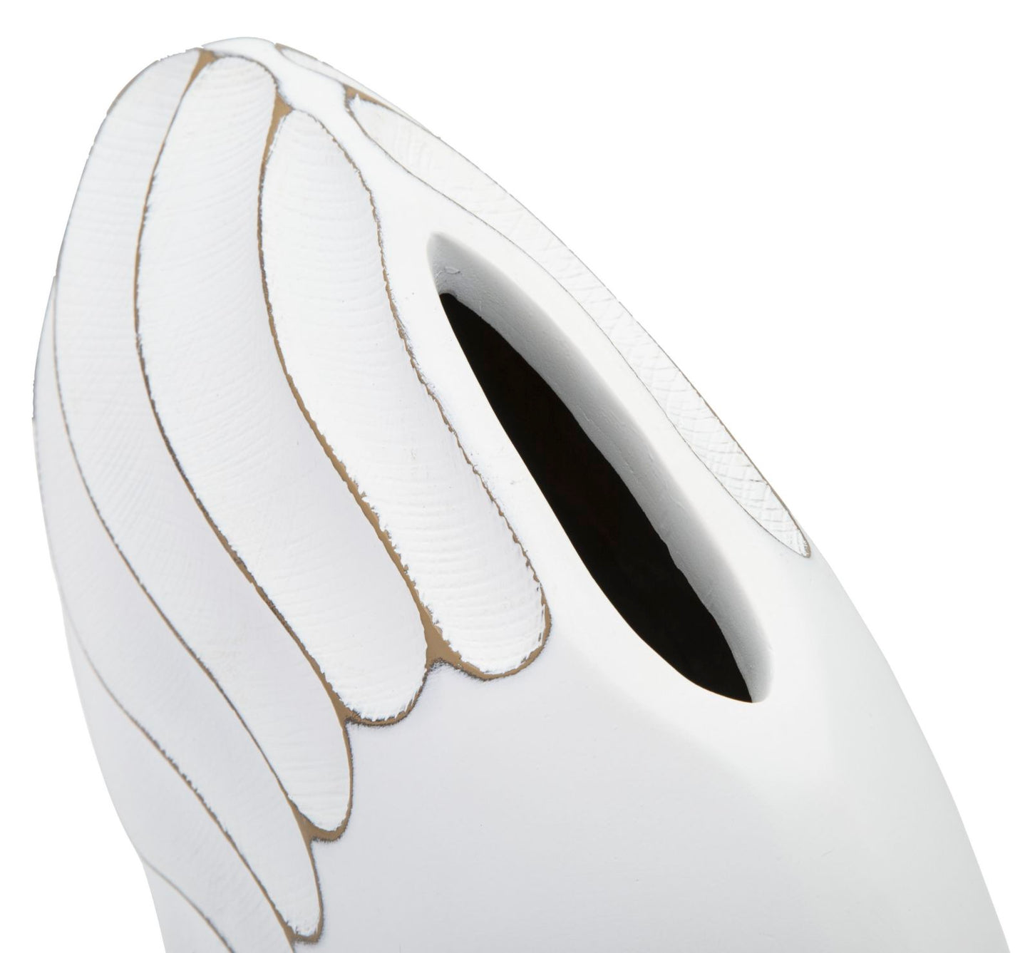 Decoratieve Vaas Polyresin Lijnen 24.5x34x11.5 cm