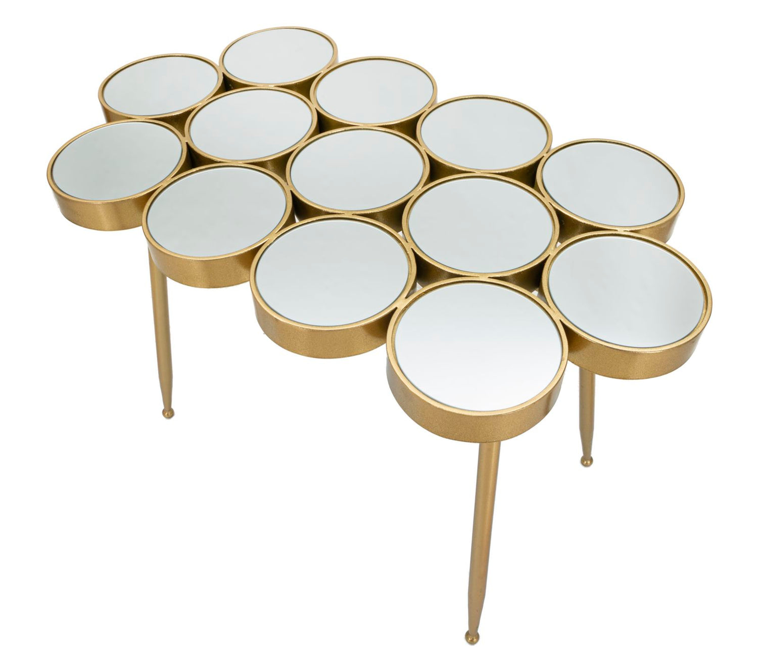 Bijzettafel Glam met Spiegelglas 70x100x55 cm