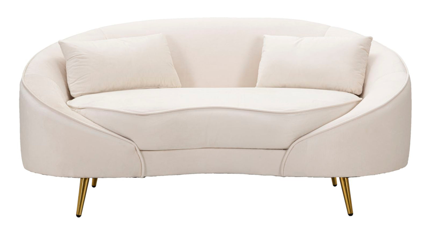 Sofa Oslo Tweezits Met Kussens Crème 68x148x84 cm