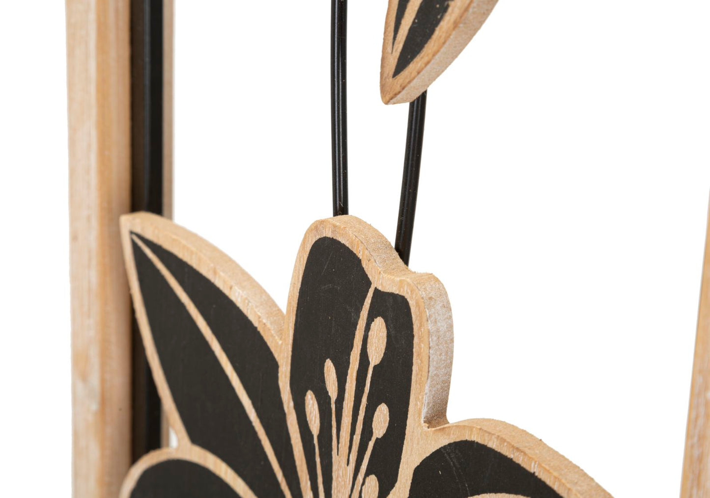 IJzer/Hout Wandpaneel Koman -B- 60x26x2.5 cm