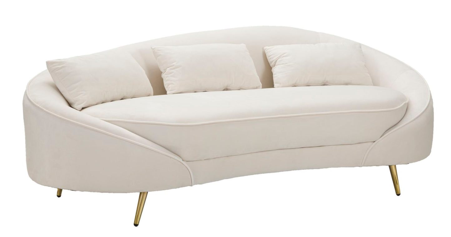 Oslo Driezits Sofa Met Kussens Crème 68x185x84 cm