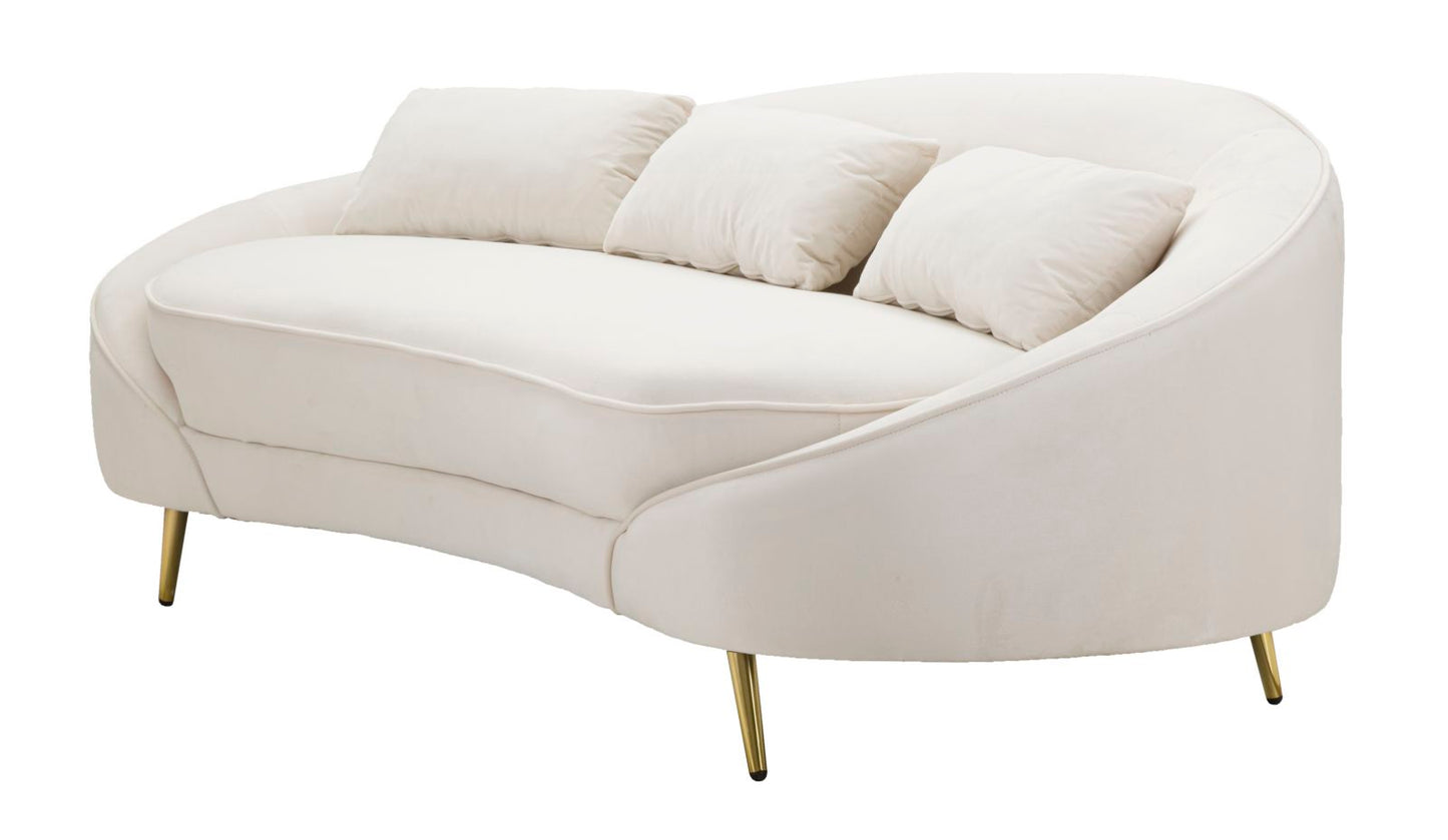 Oslo Driezits Sofa Met Kussens Crème 68x185x84 cm