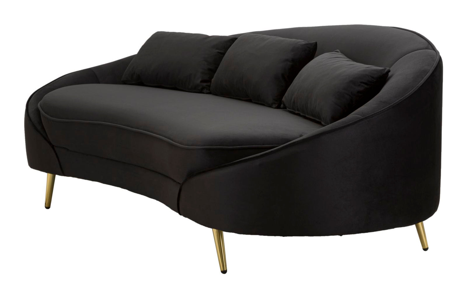 Driezits Sofa Oslo Met Kussens Zwart 68x185x84 cm