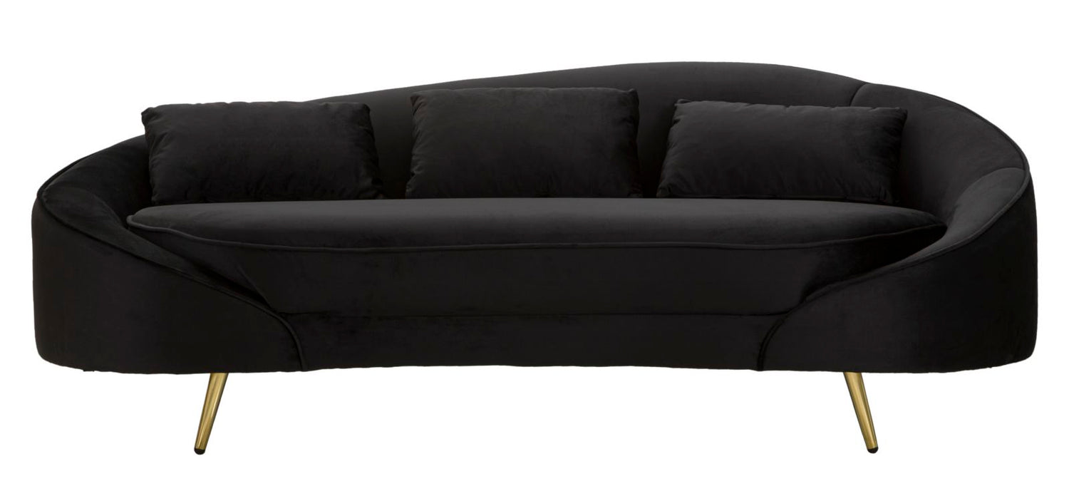 Driezits Sofa Oslo Met Kussens Zwart 68x185x84 cm