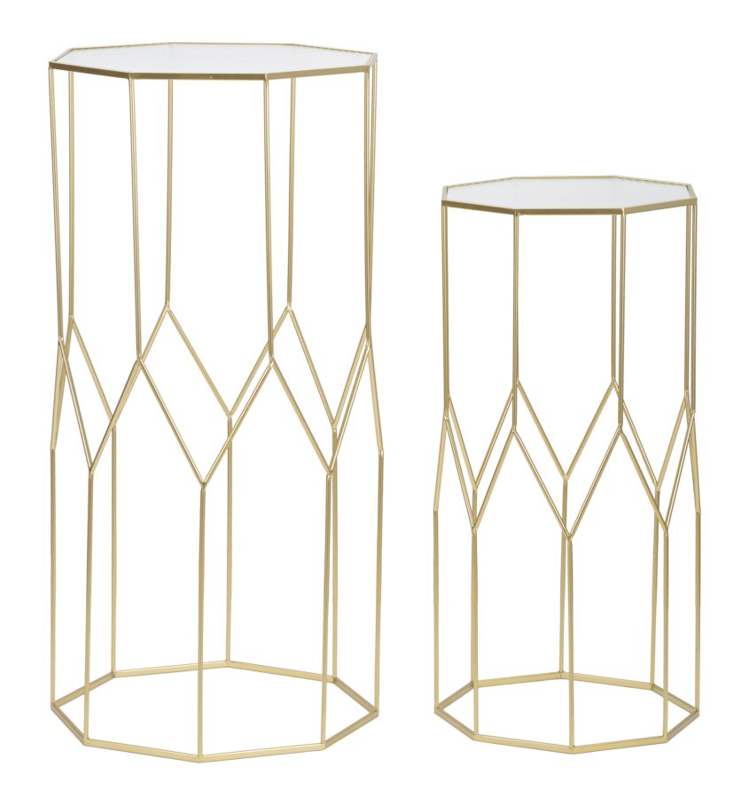 Bijzettafel New Glass Set 2 Stuks