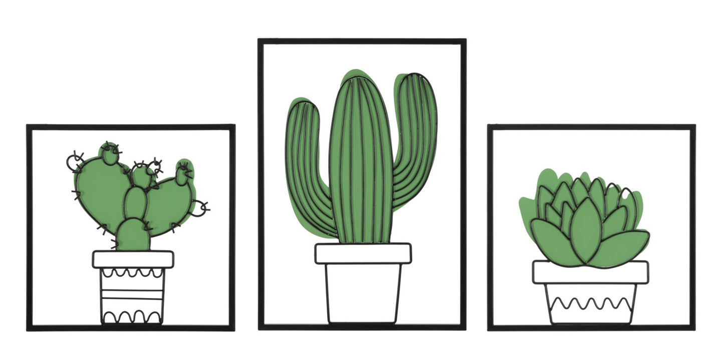 Wandpaneel Cactus Set 3 Stuks