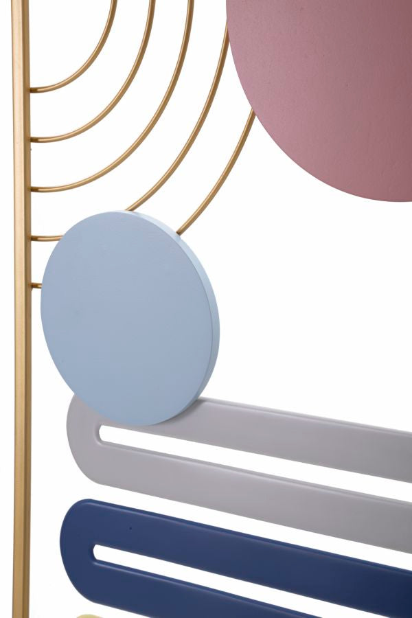Wandpaneel Colorful - Modern Metaal Wanddecoratie 84x37.5x2 cm