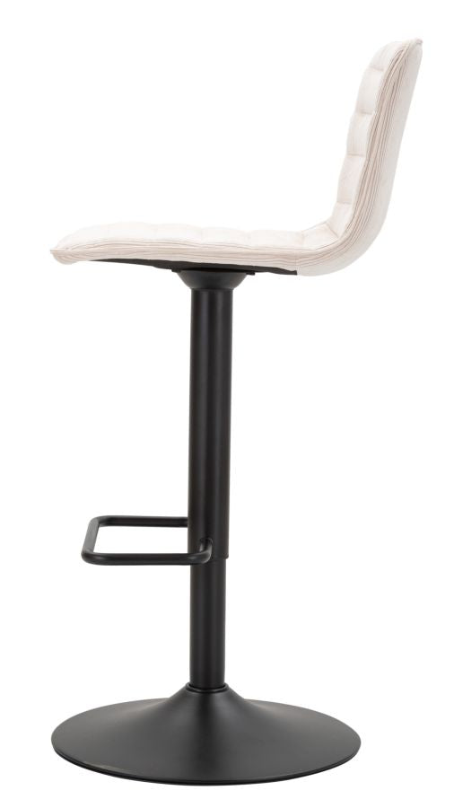 Draaibare Barkruk Met Lift Zwart-Wit Set 2 Stuks 85.5x43x49.5 cm