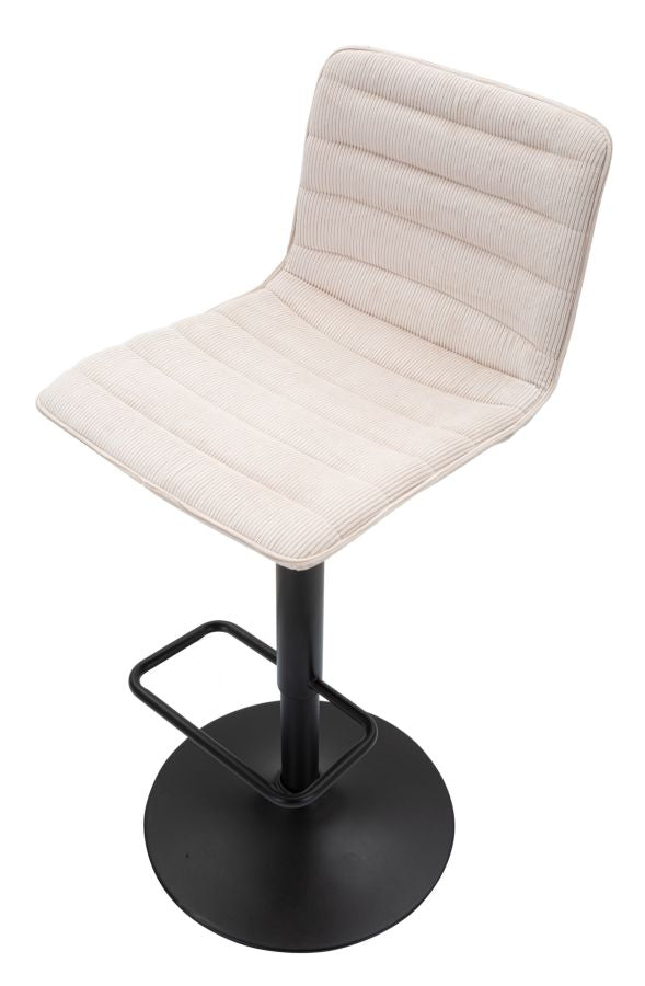 Draaibare Barkruk Met Lift Zwart-Wit Set 2 Stuks 85.5x43x49.5 cm