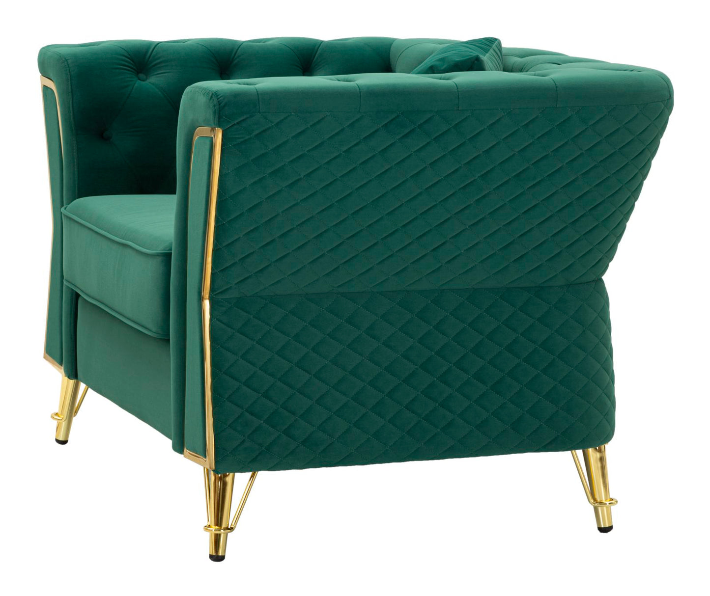 Fauteuil Emy Groen Met Kussen 76x104x83 cm