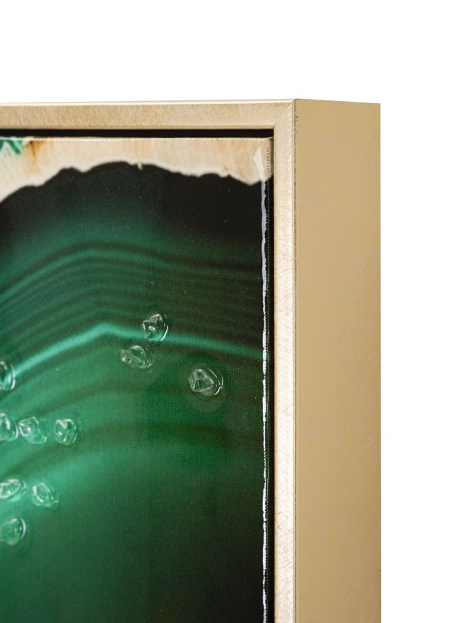 Gelakt Wandschilderij Met Frame Smaragd 62x82x4 cm