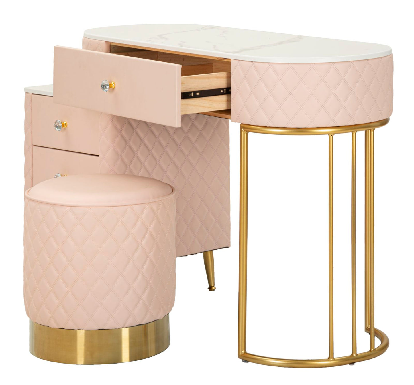 Bed Desk Sharon Roze Met Kruk 75x120x40 cm