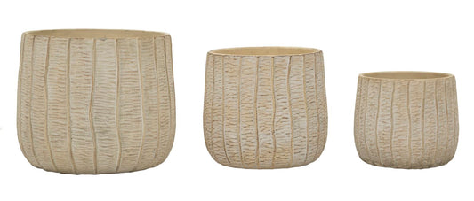 Cachepot Flake Set 3 Stuks 27x30.5x30.5 cm