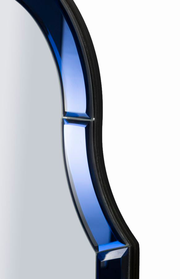 Tangier Blauwe Wandspiegel 100x62x1 cm