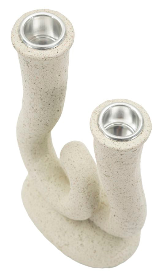 Kaarsenhouder Stons Crème 20x12x7 cm