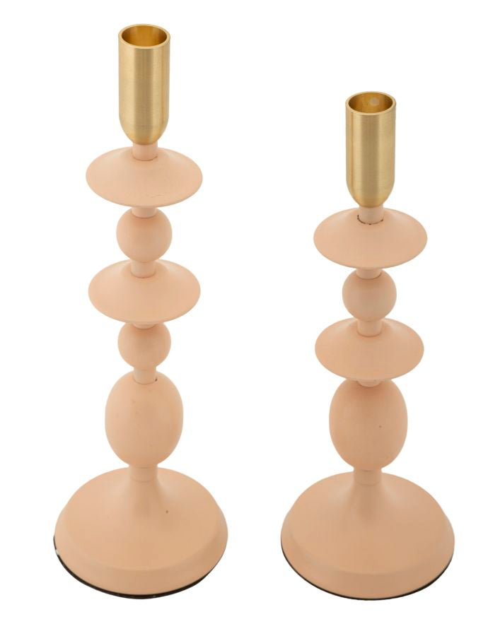 Kandelaar Gemini Roze Set 2 Stuks