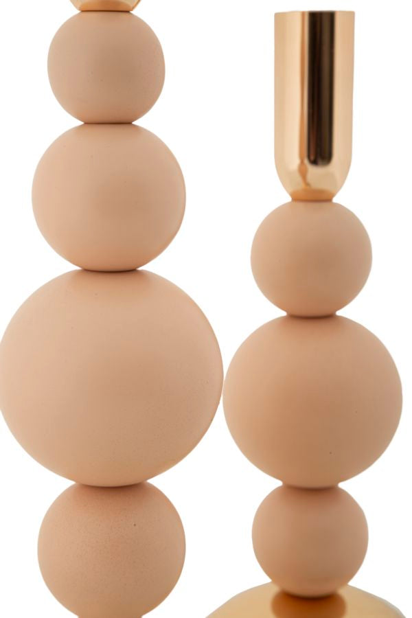 Kaarsenhouder Bolly Roze Set 2 Stuks
