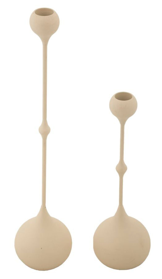 Kaarsenhouder Slimmy Cream Set 2 Stuks