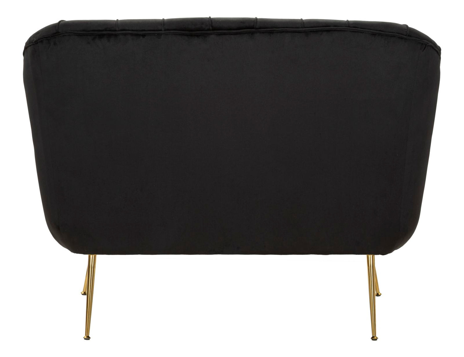 Budapest Sofa 2-Zits Zwart Met Kussens 91x130x83 cm