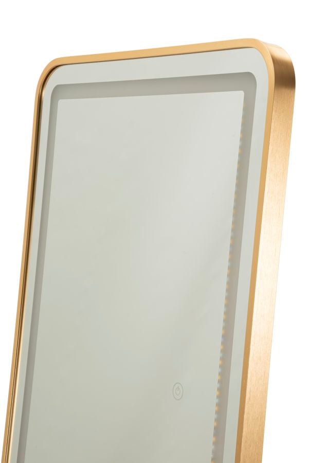 LED Vloerspiegel Modern Rechthoekig Goud 160x50x3 cm