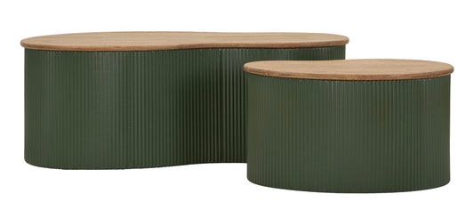 Frankfurt Salontafel Groen Set 2 Stuks 32x87x53 cm