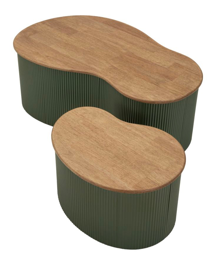 Frankfurt Salontafel Groen Set 2 Stuks 32x87x53 cm