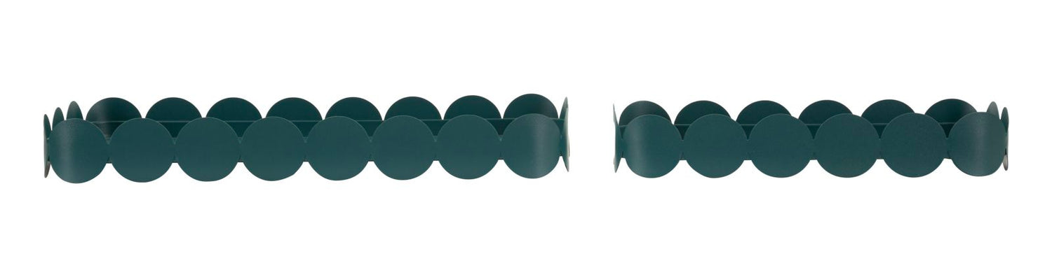 Saturn Dienblad Rechthoekig Teal Set 2 Stuks 4.5x40x16.5 cm